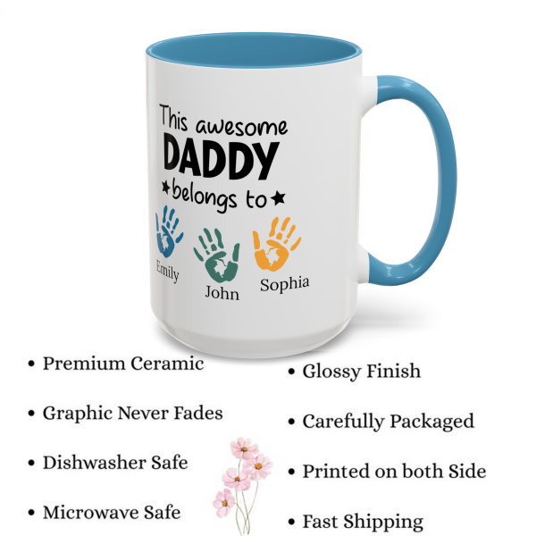 Custom Dad Mug with Kids’ Names | Personalized Father’s Day Gift | Coffee Cup for Dad or Papa | Birthday Gift from Kids | Custom Name Mug