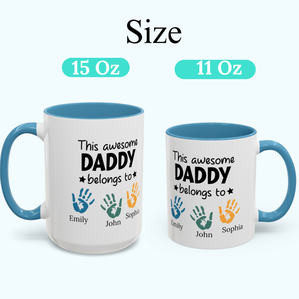 Custom Dad Mug with Kids’ Names | Personalized Father’s Day Gift | Coffee Cup for Dad or Papa | Birthday Gift from Kids | Custom Name Mug
