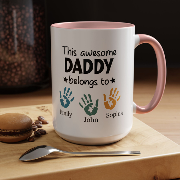Custom Dad Mug with Kids’ Names | Personalized Father’s Day Gift | Coffee Cup for Dad or Papa | Birthday Gift from Kids | Custom Name Mug