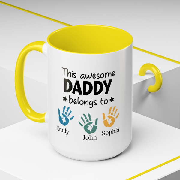 Custom Dad Mug with Kids’ Names | Personalized Father’s Day Gift | Coffee Cup for Dad or Papa | Birthday Gift from Kids | Custom Name Mug