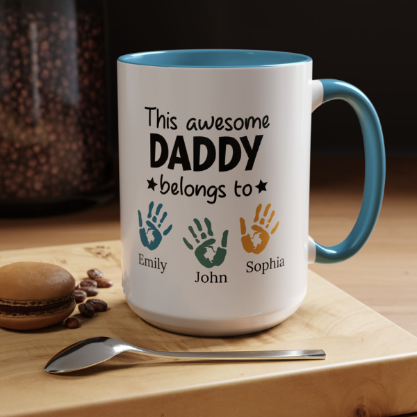 Custom Dad Mug with Kids’ Names | Personalized Father’s Day Gift | Coffee Cup for Dad or Papa | Birthday Gift from Kids | Custom Name Mug