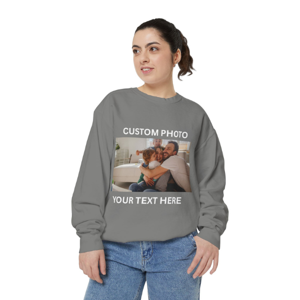 Custom Image T-Shirt, Sweatshirt with Your Photo & Text | Personalized Shirt for Mom, Dad | Custom Logo or Picture Tee | Unique Gift Idea