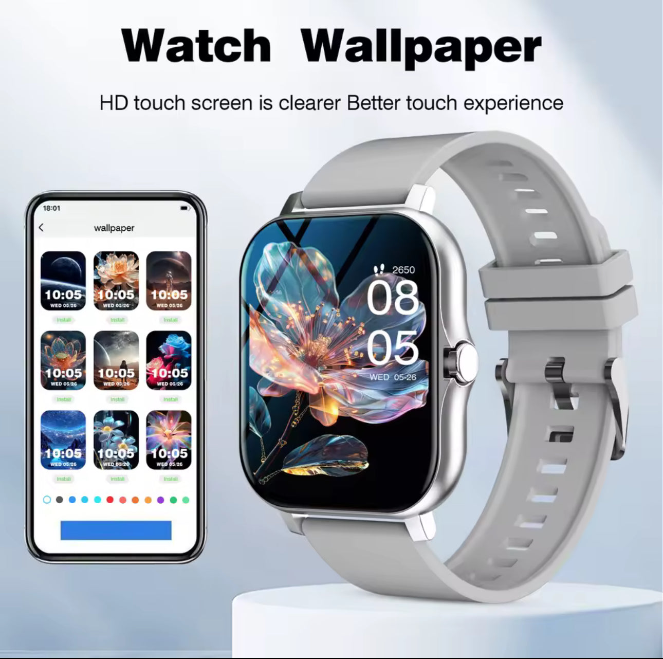 Multifunctional Smart Sports Watch with Wireless Calls & Message Alerts – Fitness Tracker for Men & Women