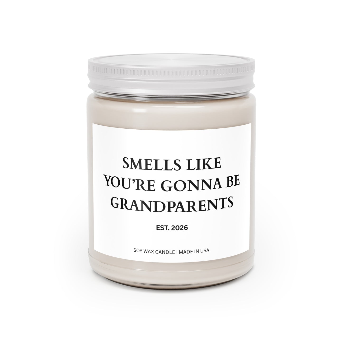 Grandparents Pregnancy Announcement Candle, Promoted to Grandparents Gifts