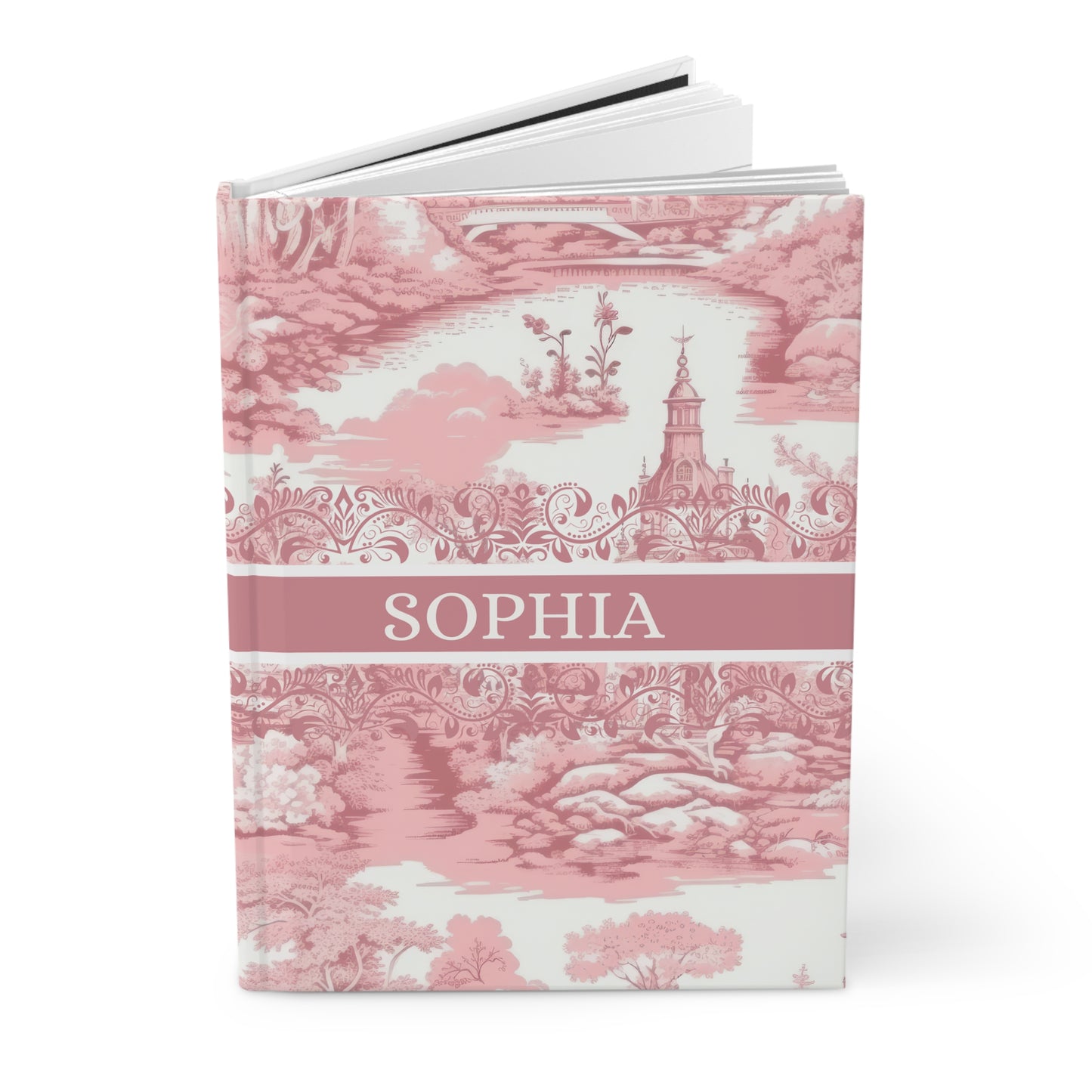Toile De Jouy Personalized Spiral Notebook | Custom Journal for Women, Kids, Best Friends | Birthday Gifts for Her & Mom
