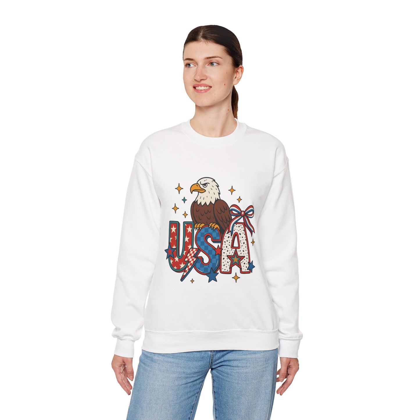 Vintage 4th of July Unisex T-Shirt, Sweatshirt, Hoodie | American Eagle & Bow Graphic Tee | Patriotic USA Apparel