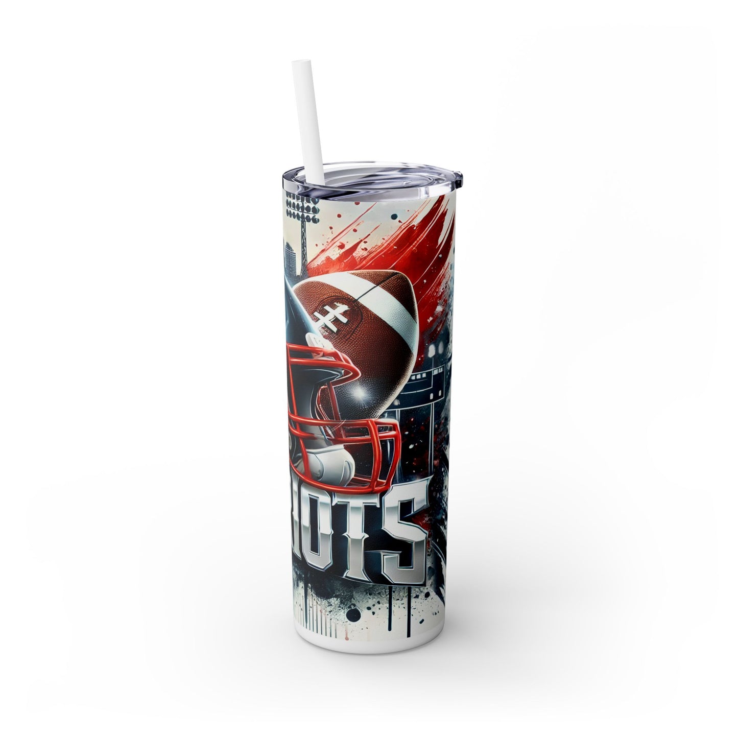 PATRIOT Football Team Designs 20oz Skinny Tumbler, NFL Seamless Design, 20oz Tumbler , Tumbler for PATRIOT fans.