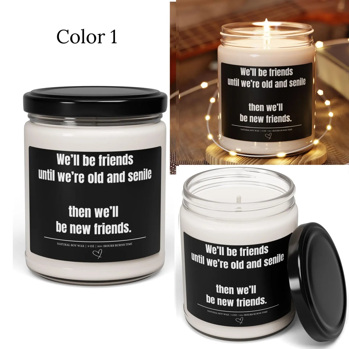 Best Friend Candle Gift for Her, We Will Be Friends Until We’re Old Gift for Best Friend Birthday, Best Friend Gifts, BFF Gift