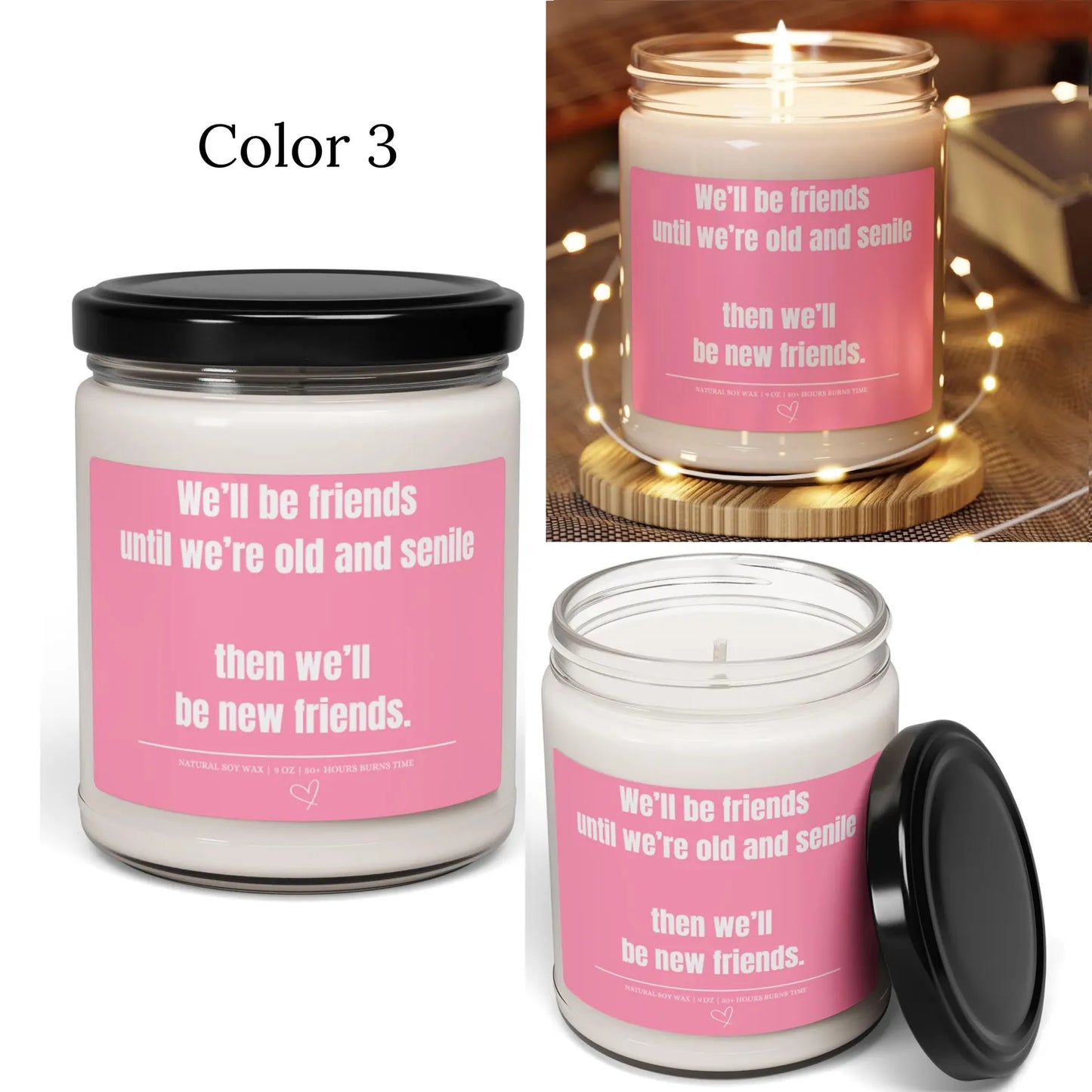 Best Friend Candle Gift for Her, We Will Be Friends Until We’re Old Gift for Best Friend Birthday, Best Friend Gifts, BFF Gift