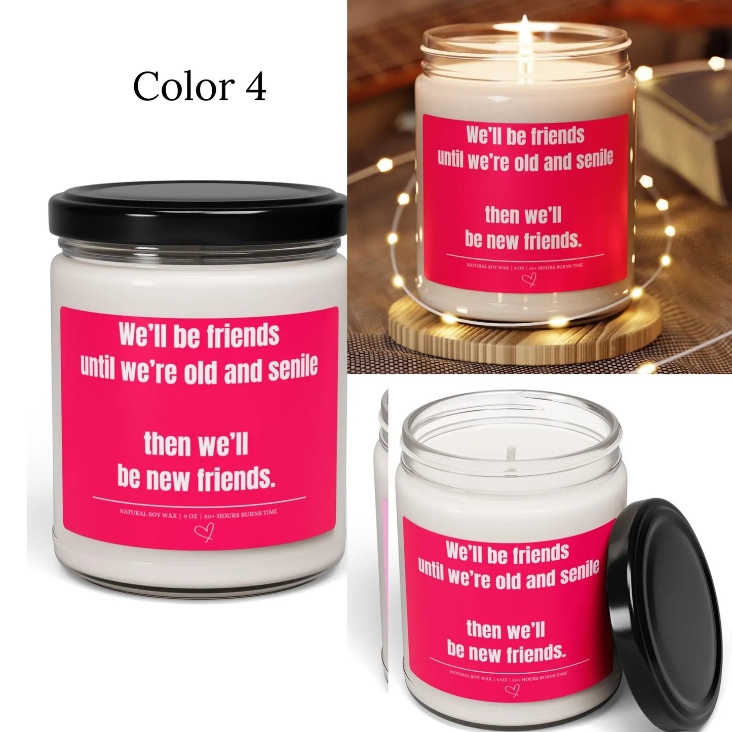 Best Friend Candle Gift for Her, We Will Be Friends Until We’re Old Gift for Best Friend Birthday, Best Friend Gifts, BFF Gift