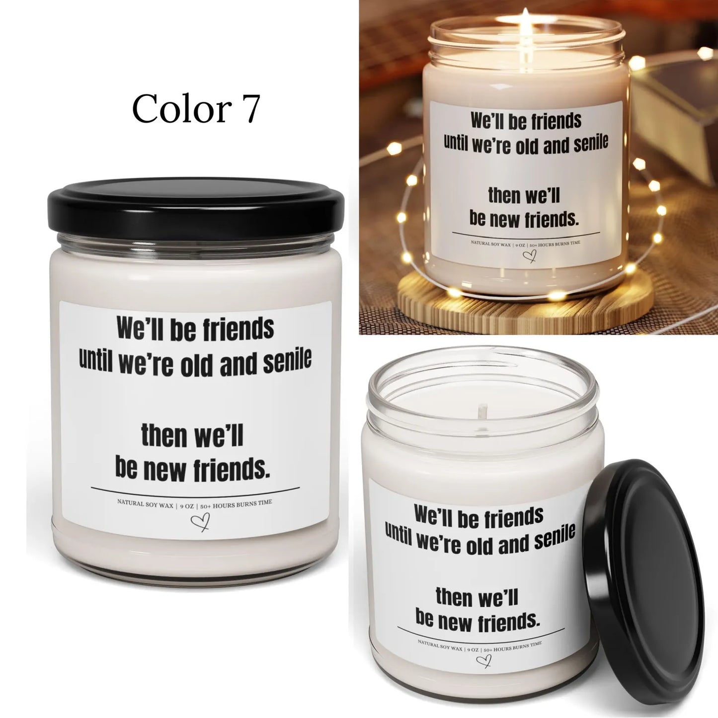 Best Friend Candle Gift for Her, We Will Be Friends Until We’re Old Gift for Best Friend Birthday, Best Friend Gifts, BFF Gift