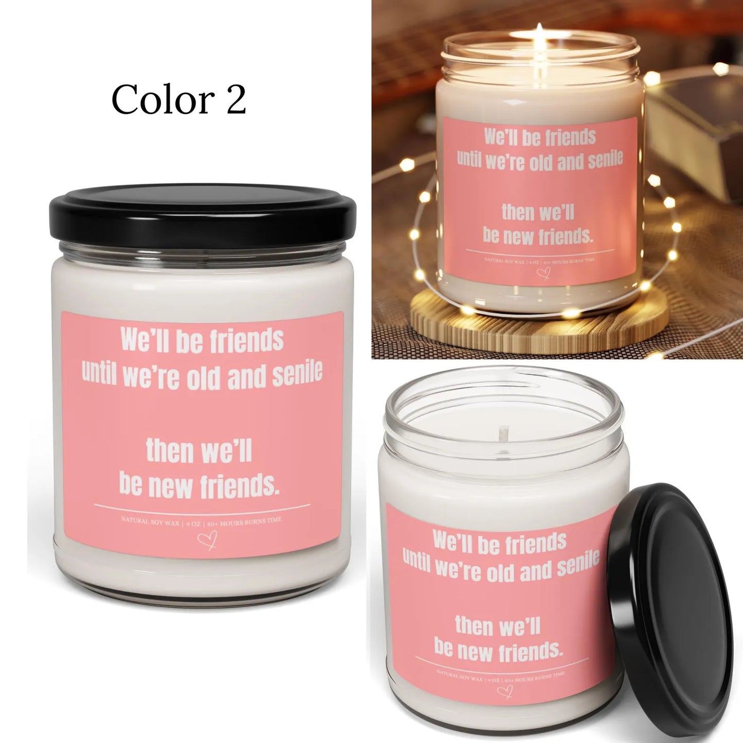 Best Friend Candle Gift for Her, We Will Be Friends Until We’re Old Gift for Best Friend Birthday, Best Friend Gifts, BFF Gift