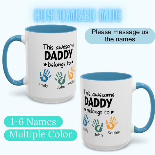 Custom Dad Mug with Kids’ Names | Personalized Father’s Day Gift | Coffee Cup for Dad or Papa | Birthday Gift from Kids | Custom Name Mug
