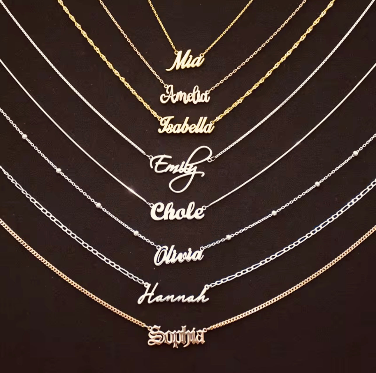Customized Name Necklace • Personalized Gift for Her • Romantic Gift