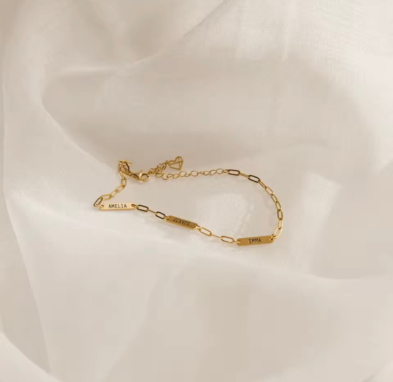 Engraved Custom Name Paperclip Chain Bracelet | Durable Stainless Steel | Personalized Bracelet | Gift for Her | Anniversary Gift