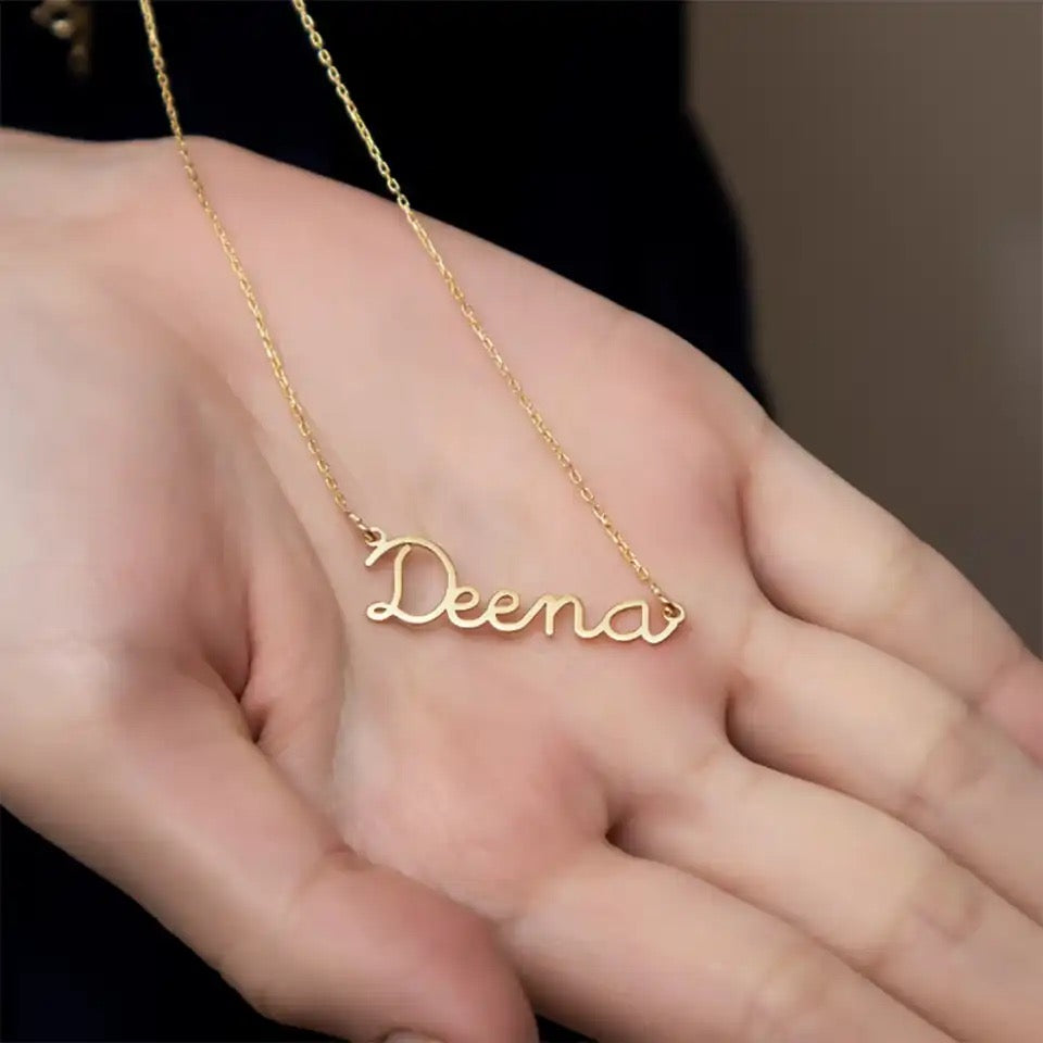 Custom Name Necklace for Women • Personalized Nameplate Necklace • Custom Stainless Steel Necklace • Gift for Mother, Daughter, Wife • Birthday Gift