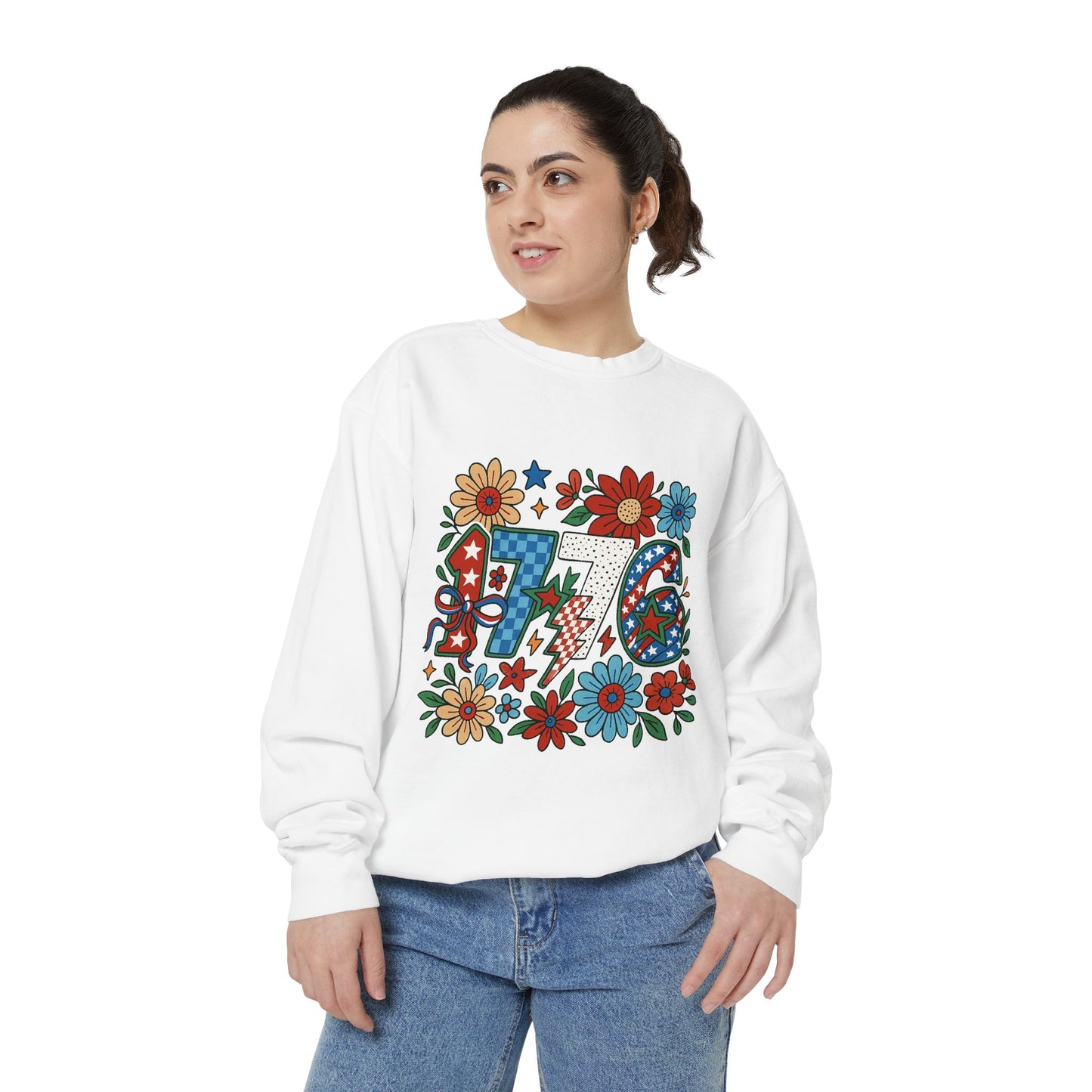 Retro 1776 4th of July T-Shirt | Floral Patriotic Graphic Tee | USA Independence Day Shirt | Unisex Vintage America Shirt