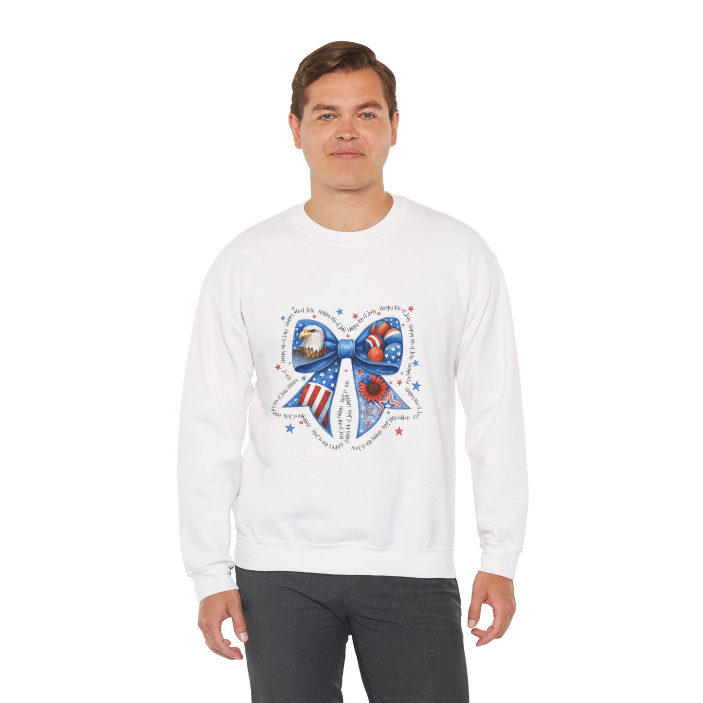Vintage 4th of July Unisex T-Shirt, Sweatshirt | Retro American Flag Bow Graphic Tee | Patriotic USA Independence Day Outfit