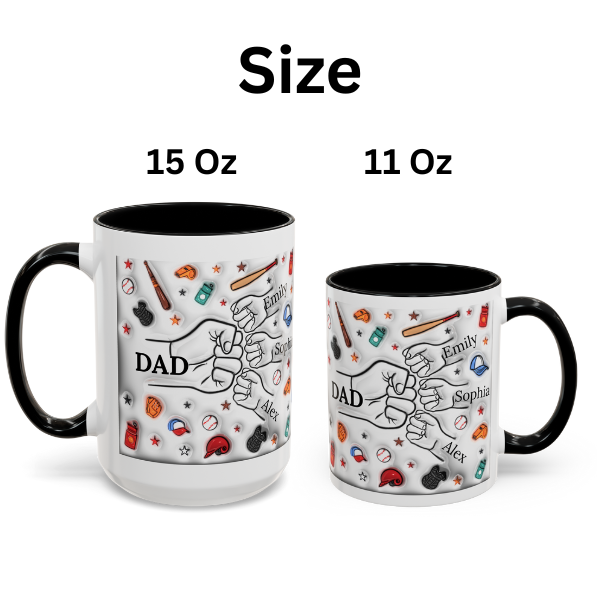 Personalized Mug for DAD | Father's Day Gift | Custom Name Coffee Mug with Kids’ Names | Gift for Dad | Coffee Mug with Kids Name