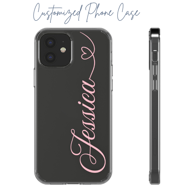 Custom Name iPhone, Samsung Case | Clear Phone Cover | Customized Phone Cover | Gift for Him, Her | Birthday Gift